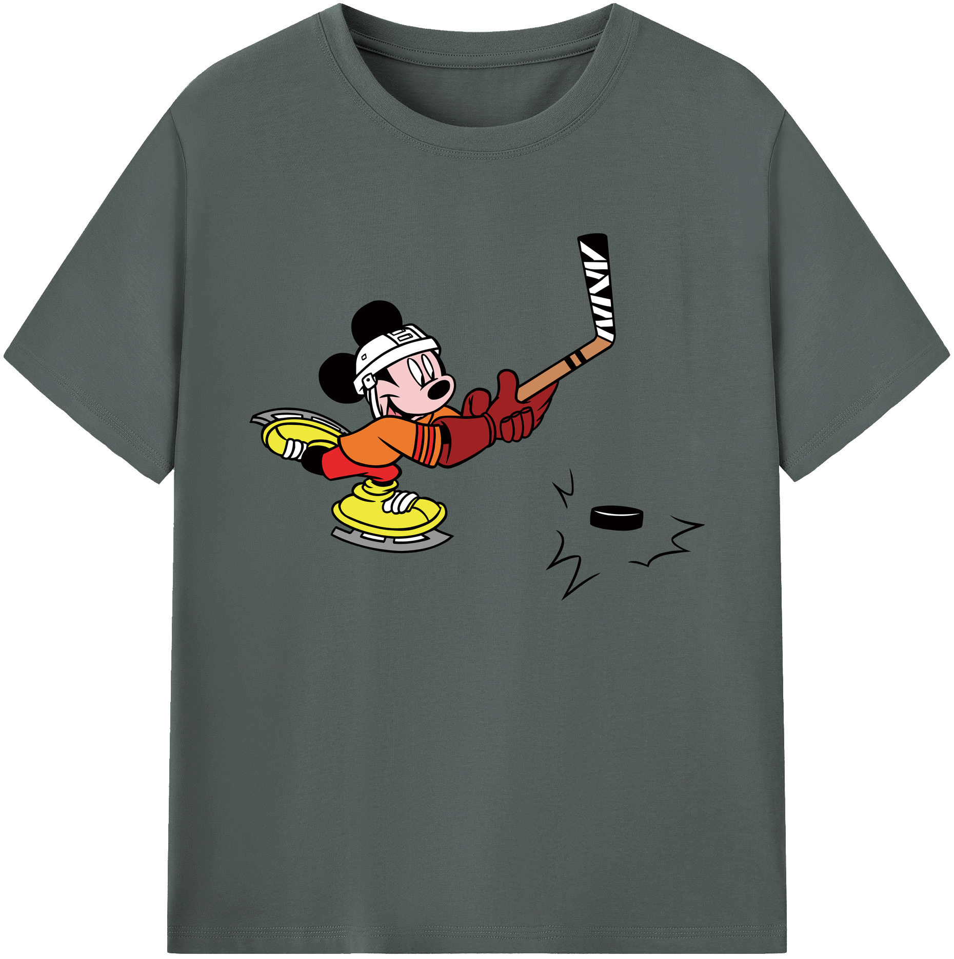 ミッキーマウス Mickey Mouse 綿100％ メンズ半袖Tシャツ｜肌触りやわらか＆通気性